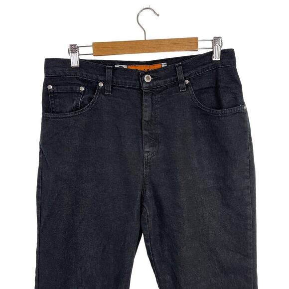 Vintage Levi's Silvertab Y2K Flare Jeans Black Denim (34x31) 13 Jr. M Dark wash - Picture 3 of 14